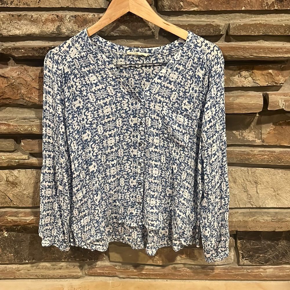 Alythea High Low Button Down Blouse